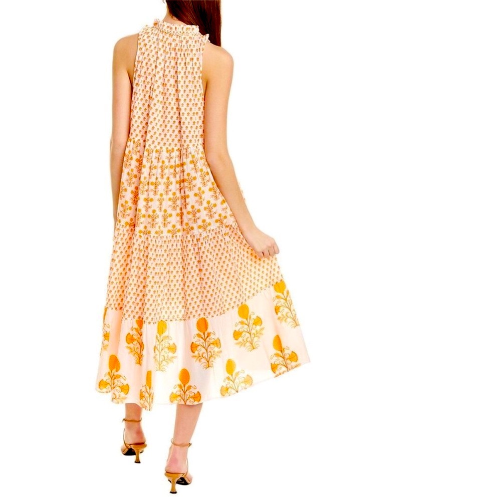 Ro's Garden Sasha Dress orange Pomme Floral size large - Picture 2 of 11